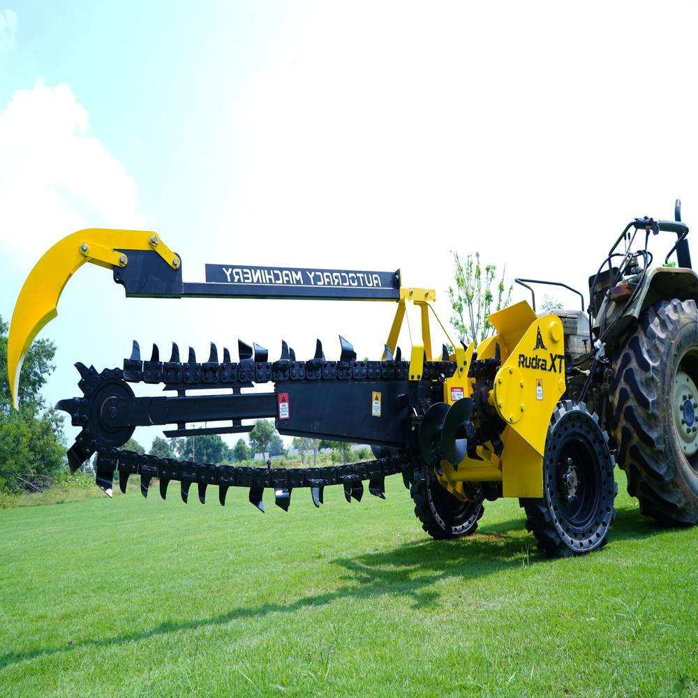 Rudra 100 Xt - 4.2m L X 2.2m W X 1.3m H, 1700 Kg | Versatile Pipeline Trencher With Precision Trenching And Tractor Pto Attachment