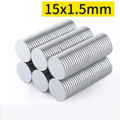 15 x 1.5MM Strong NdFeB Disc Shaped Magnet