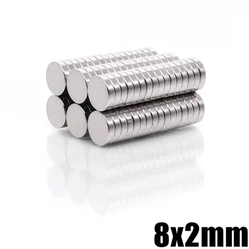 8x2mm Dia Neodymium Disc Permanent Magnet
