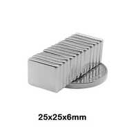 25x25x6mm Ndfeb Neodymium Block Magnet - Application: Industrial