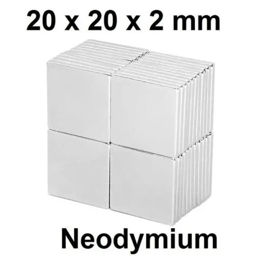 20x20x2mm Neodymium Block Magnet