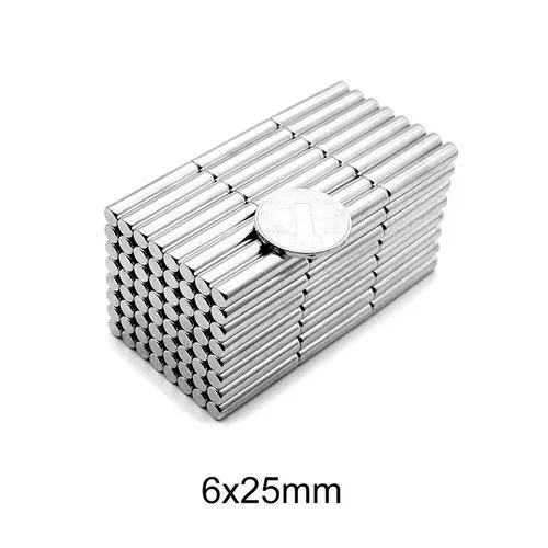 6x25MM NdFeB Cylinder Shaped Magnet