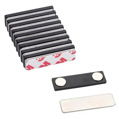 2 Magnet Plastic MAGNET Name Badge