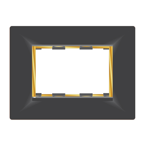 Black And Golden M Plate