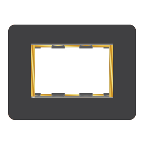 Black And Golden Elegant M Plate