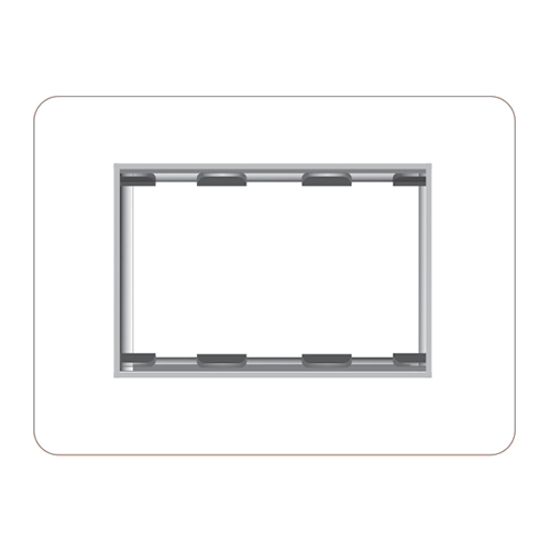 White And Silver Elegant M Plate