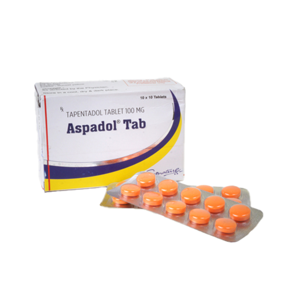Aspadol Tablets 100mg Tapantadol - Ingredients: Tapentadol