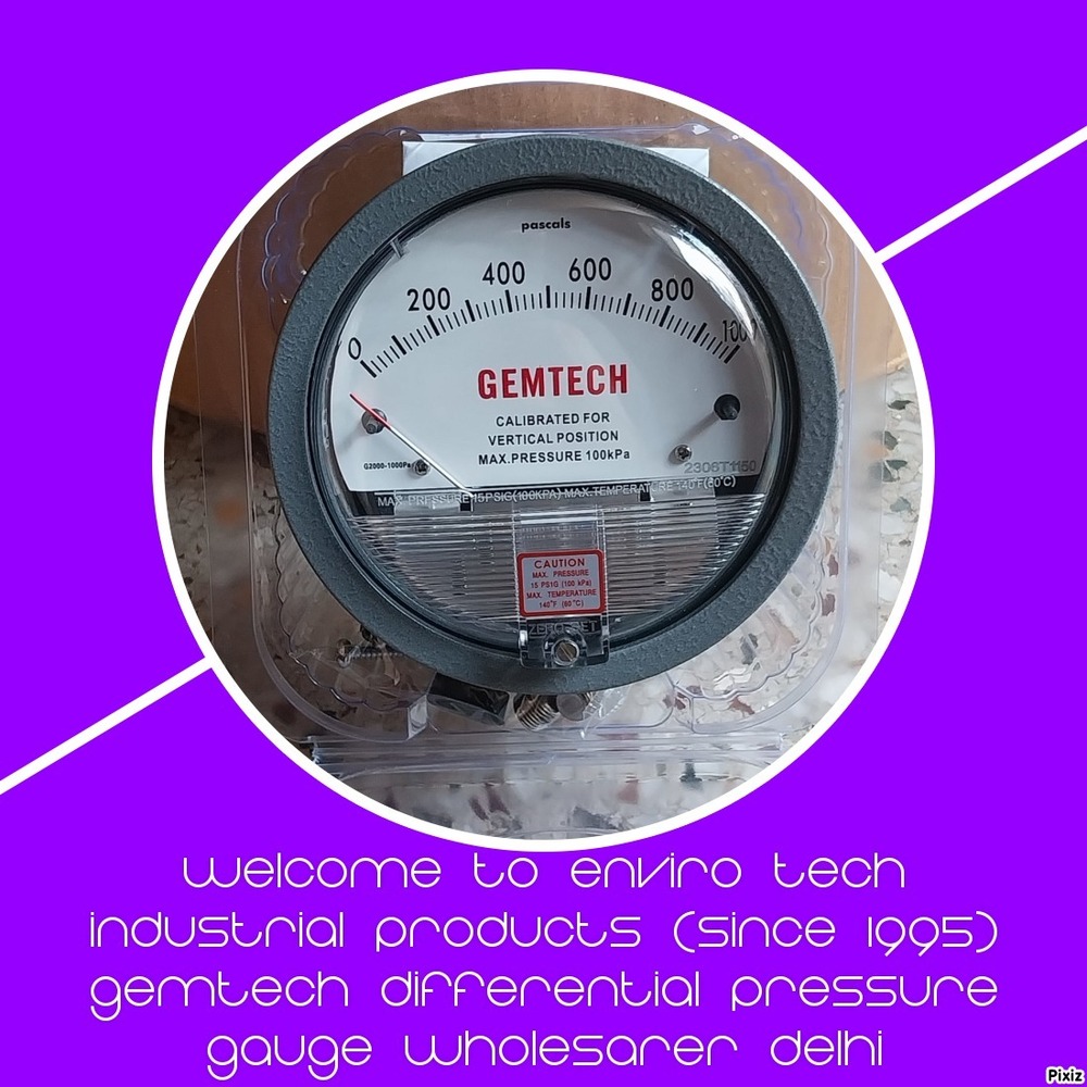 G2000-1kpa Gemtech Differential Pressure Gauge Range 0-1 Kpa Range 0-1 Kpa