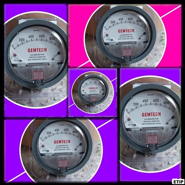 G2000-1kpa Gemtech Differential Pressure Gauge Range 0-1 Kpa Range 0-1 Kpa