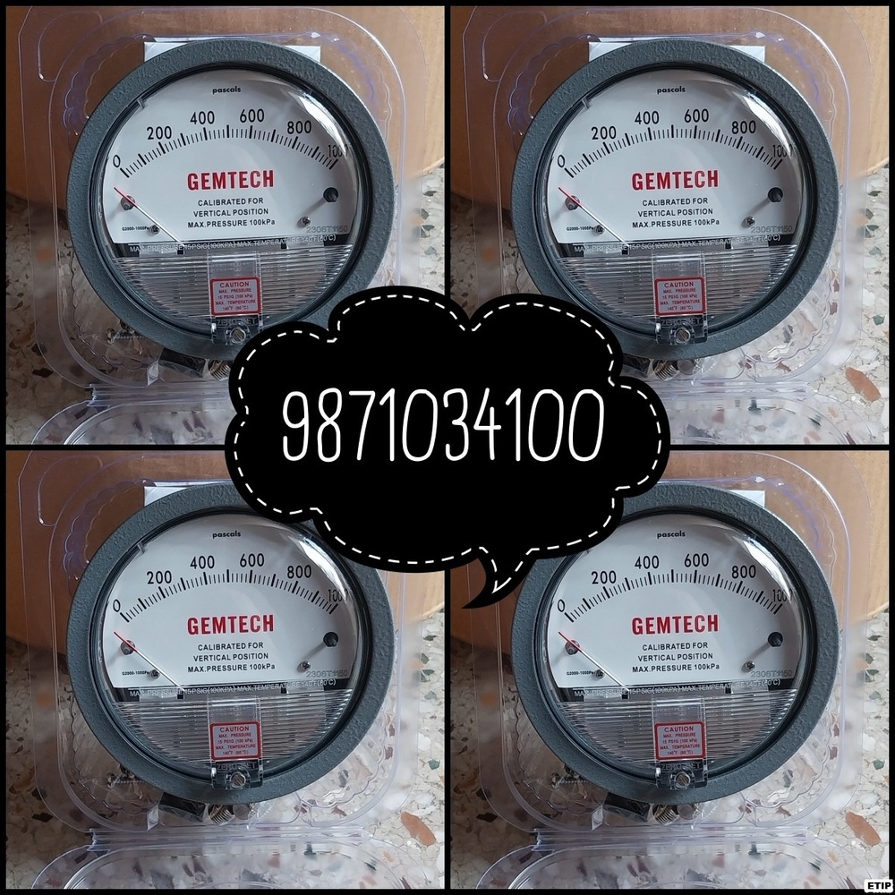 G2000-1kpa Gemtech Differential Pressure Gauge Range 0-1 Kpa Range 0-1 Kpa