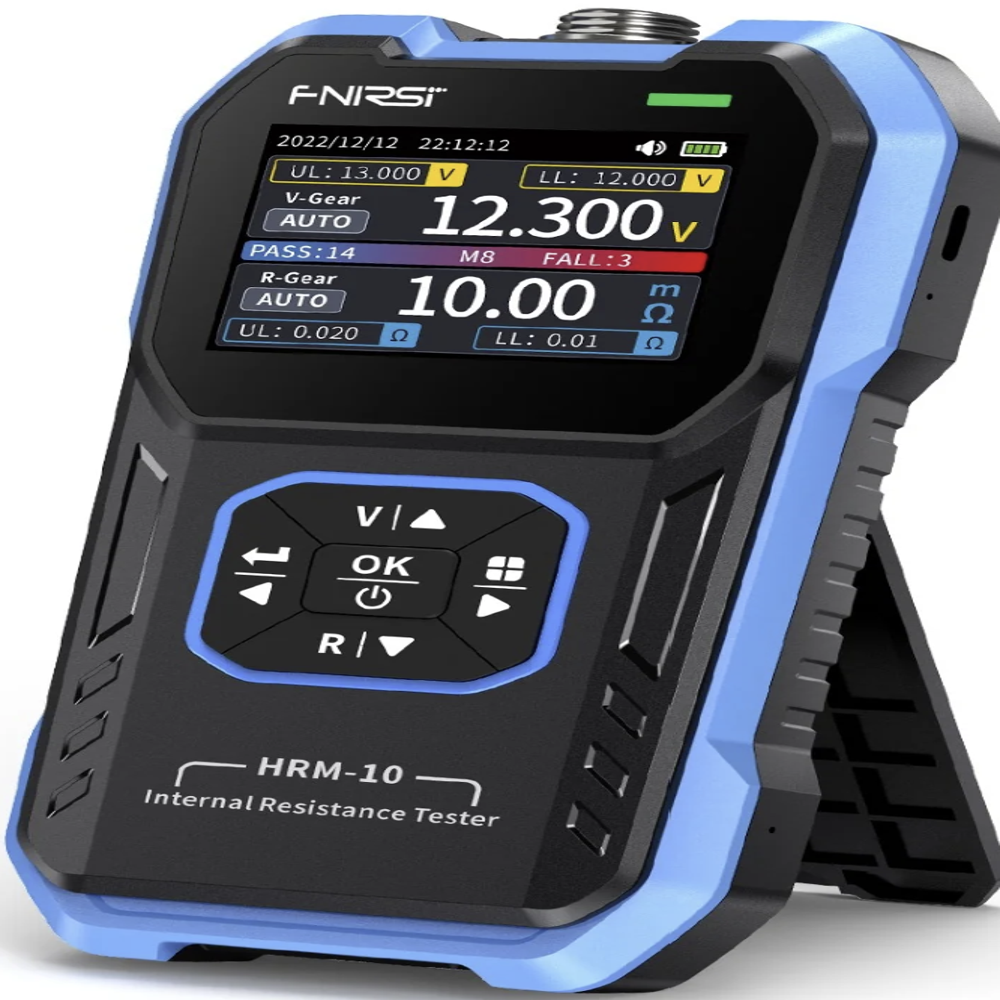 Hrm 10 Battery Voltage Internal Resistance Tester - Handheld Meter With Tft Hd Color Display, 200 Resistance Range & 100v Voltage Measurement | Auto Test, Historical Records, And Filtering Mode
