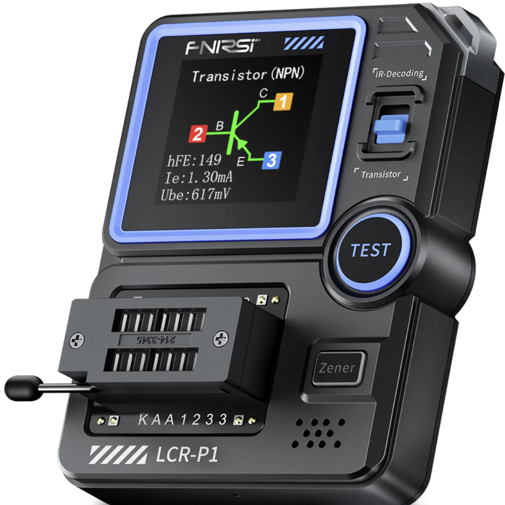 Lcr P1 Multifunction Transistor Capacitor Tester - Compact 1.44-inch Color Screen, 300mah Battery | Smart Identification, Anti-burn Protection, Infrared Analysis