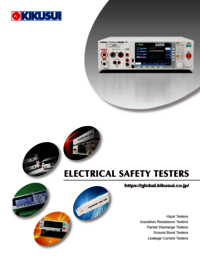 KIKUSUI  ELECTRICAL SAFETY TESTERS ;TOS9303LC,TOS5101,TOS5200,TOS5300, TOS9303,TOS9302,TOS5302,TOS5301