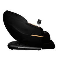 Full Body Luxury Massage Chair - Leather Material , Automatic Functionality , Electric Power Source , Elegant Black Color , Recommended For All Users