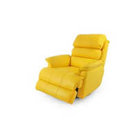 Single Seater Reclining Leather Sofa - Color: Yellow