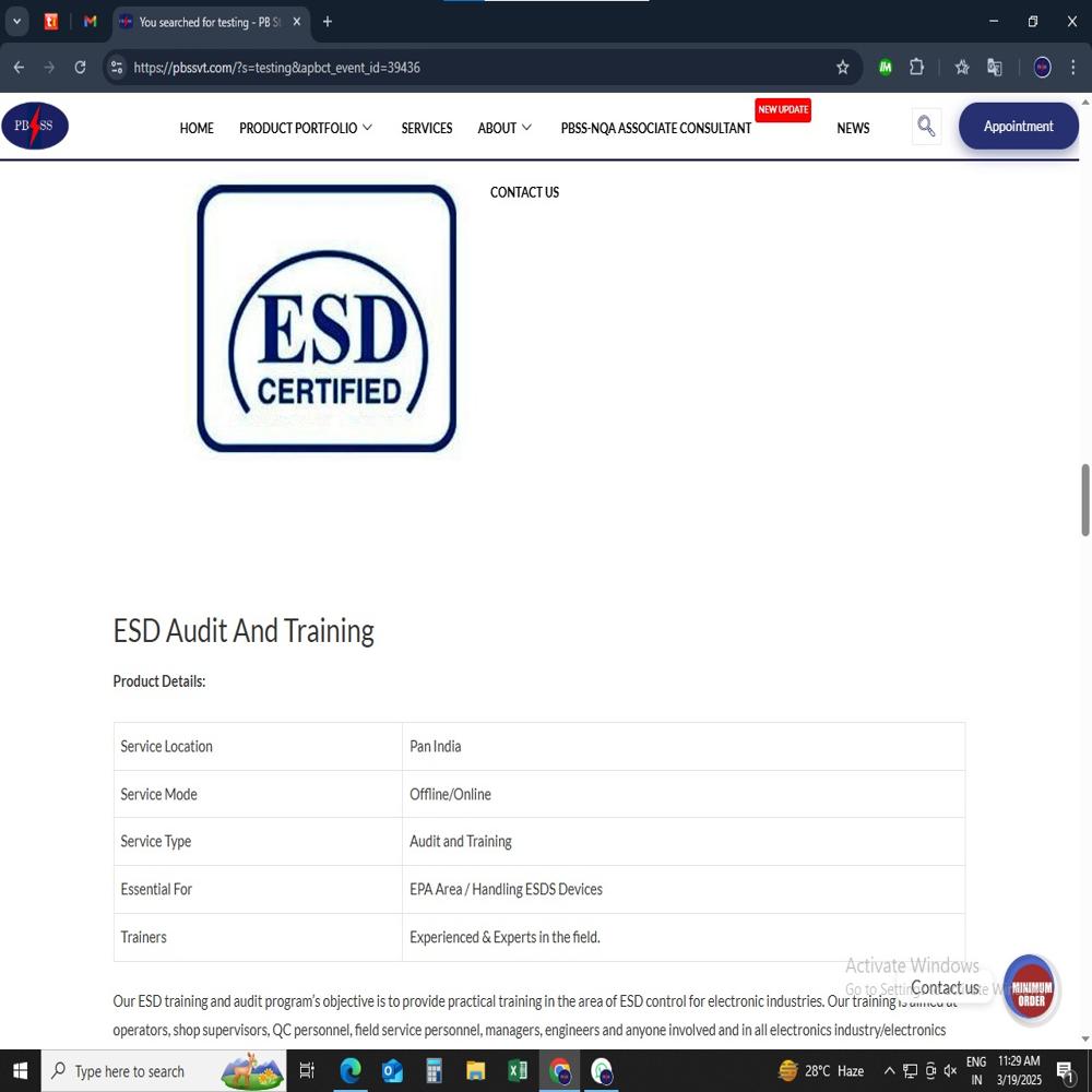 ESD testing service