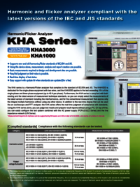 KIKUSUI  HARMONIC / FLICKER ANALYSER KHA SERIES