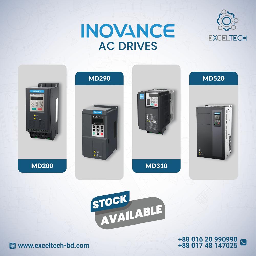 Inovance AC Drive Dealer Distributor Delhi - Compact & Versatile Inovance VFD, Easy Installation & Programming, Supports Pumps, Fans, Conveyors, and More