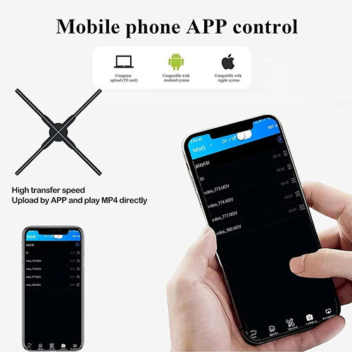 50cm with 4 Blade Hologram Fan