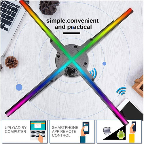 3d hologram fan 50cm with 4 blade