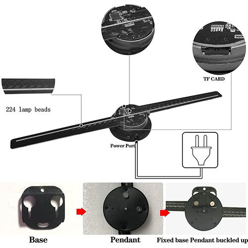 50cm 3d Holographic Fan