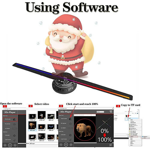 50cm 2 Blade 3d Holographic Fan - Application: Advertising