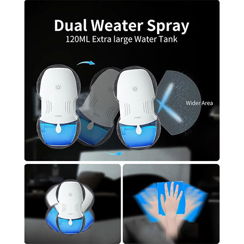 Automatic Ai Glass Cleaner Robot - Color: White