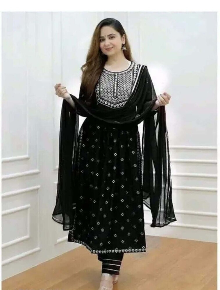 Ladies Cotton Kurti Pant Dupatta 3 Piece set