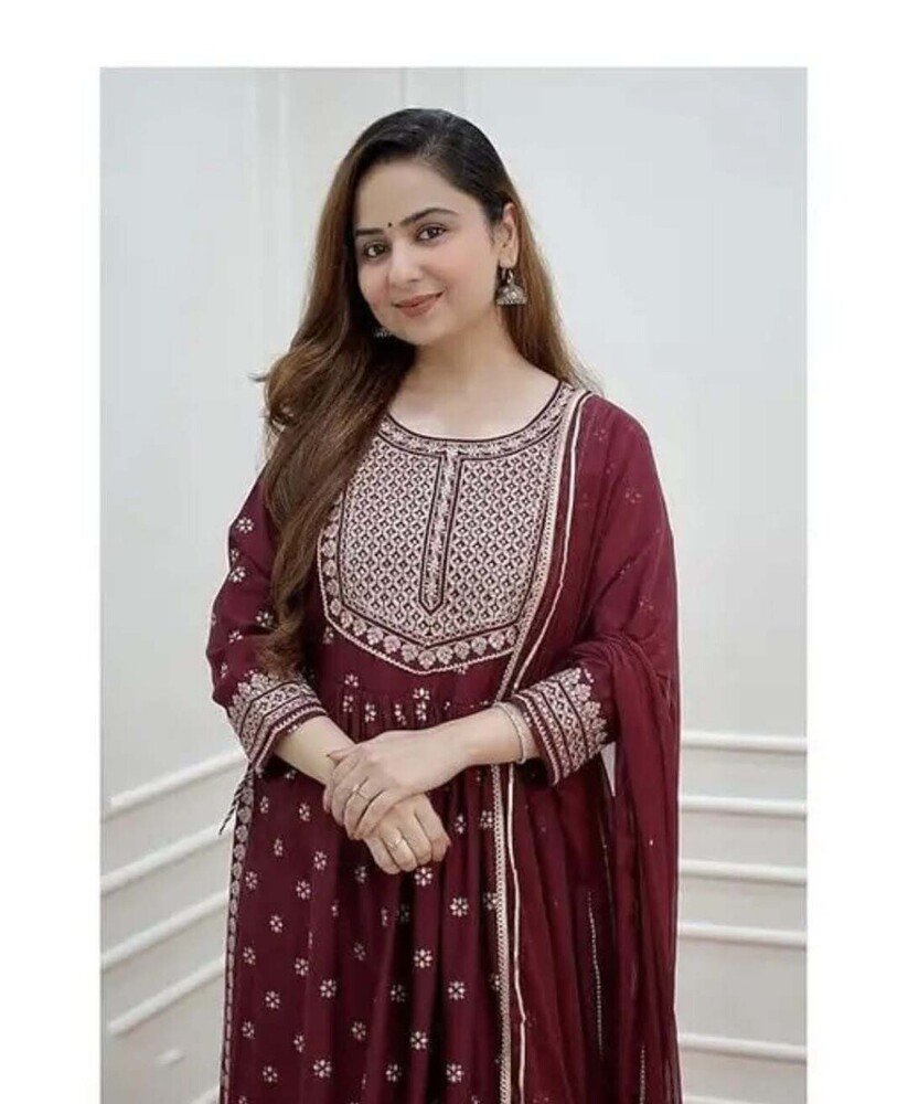 Ladies Cotton Kurti Pant Dupatta 3 Piece set