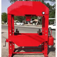 Hand Operated Hydraulic Press Machine - Color: Red