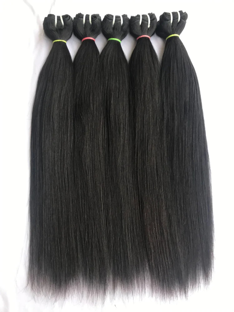 Black Natural Straight Human Hair Extension, Premium Remy Hair Extension