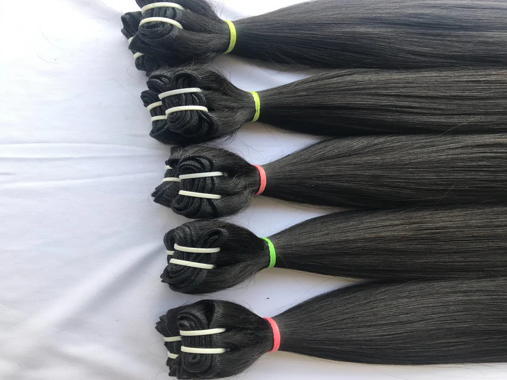 Black Natural Straight Human Hair Extension, Premium Remy Hair Extension