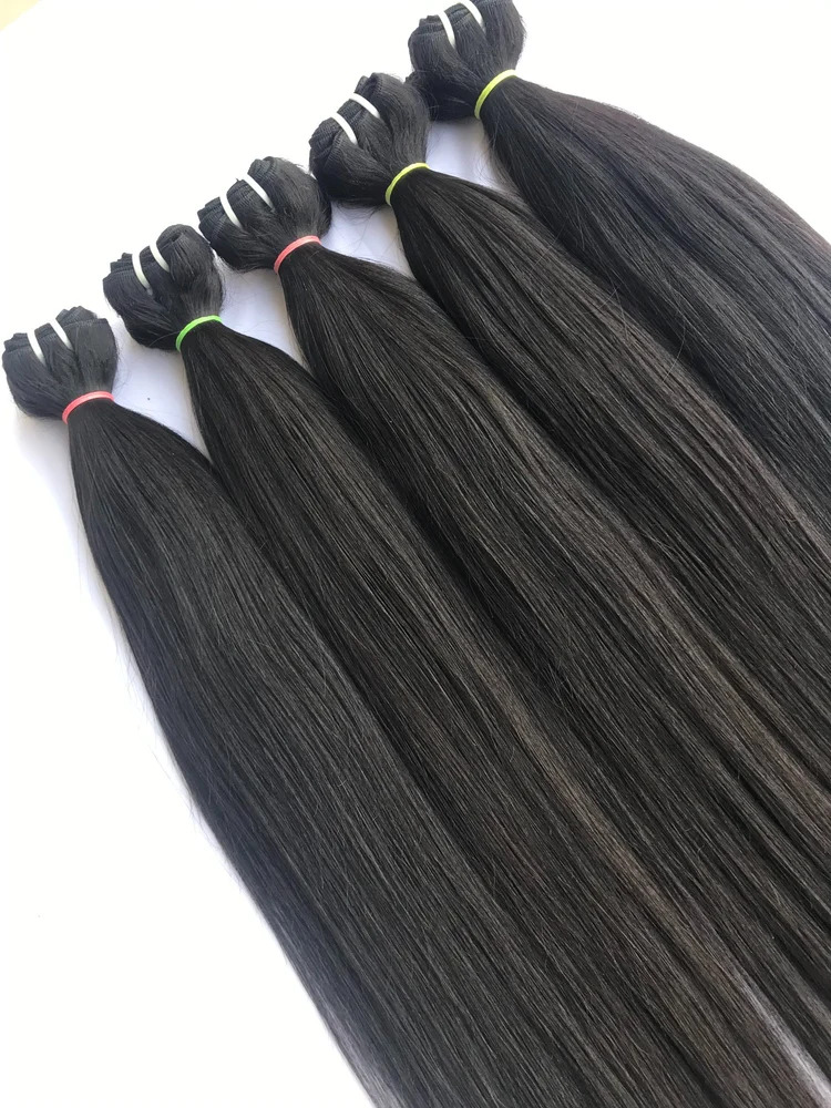 Black Natural Straight Human Hair Extension, Premium Remy Hair Extension