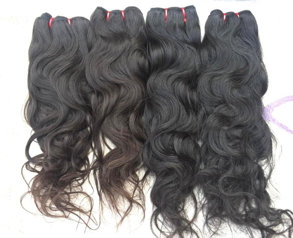 100% Unprocessed Human Hair Wavy Raw Cambodian Hair, India Original Human Hair