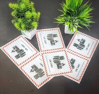 Customized Printed Sticker - Color: Black White And Red