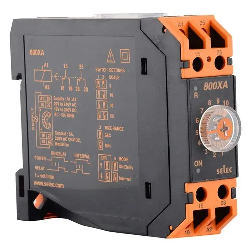 800Xa Selec Analog Timer - Color: Black & Orange