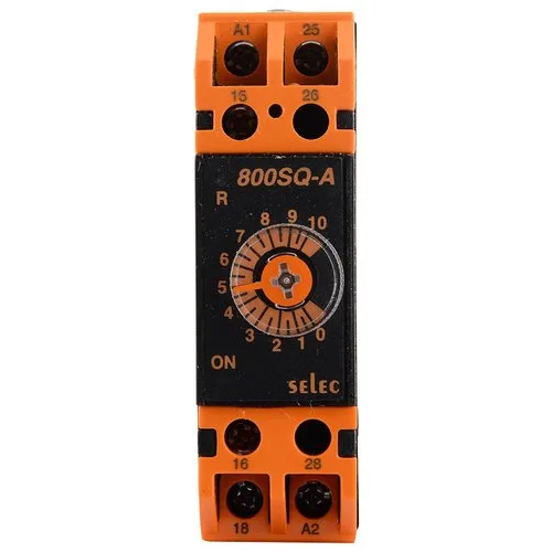 800Sq-A Selec Analog Timer - Color: Black & Orange