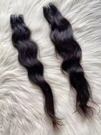 100% Natural Indian Temple Human Hair High Quality Raw Unprocessed Wavy Texture