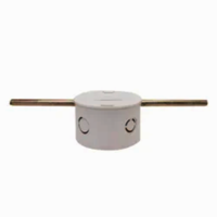 Fan Box With Inbuilt Rod - Galvanized Iron, Standard Size, White | Corrosion-resistant, Secure Load-bearing, Easy To Install, Universal Design