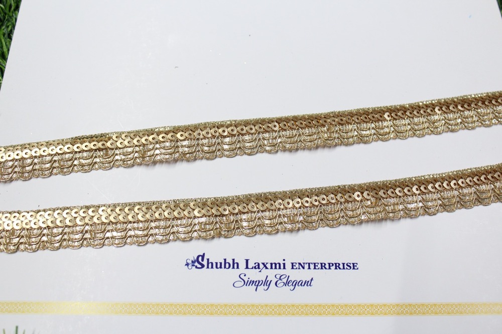 Golden Sequence Lace - Decoration Material: Sequins