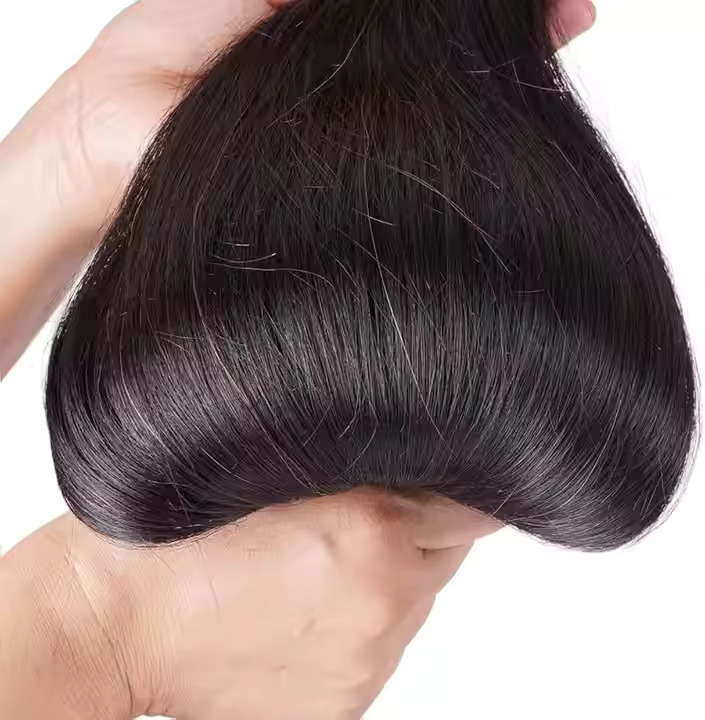 100% Straight Sew in Human Hair Extensions Real Human Hair Weft Extensions 26 Inch 100 Gram, Natural Black