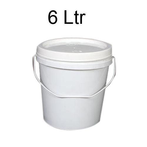 6 Ltr Round Paint & Chemical Container - Color: White