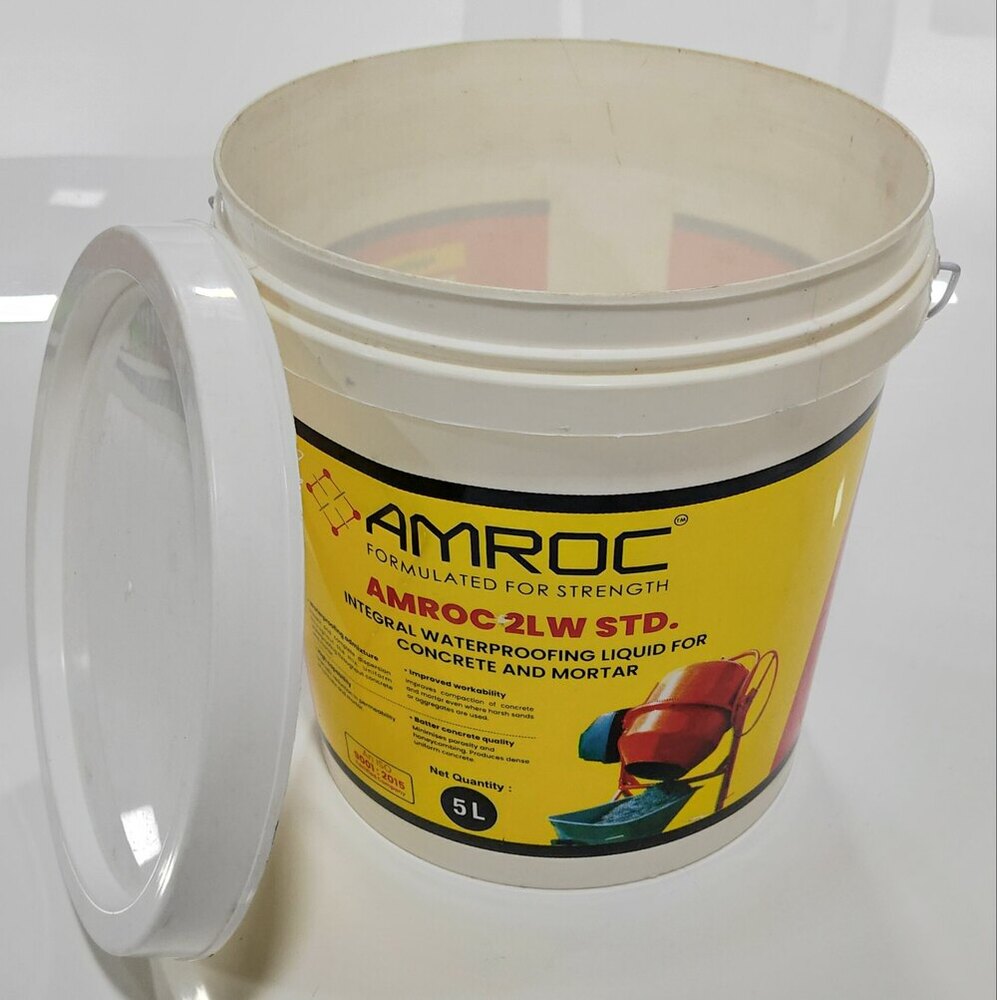 6 Ltr Round Paint & Chemical Container - Color: White