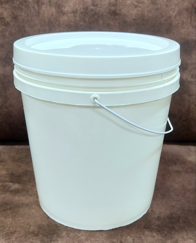 6 Ltr Round Paint & Chemical Container - Color: White