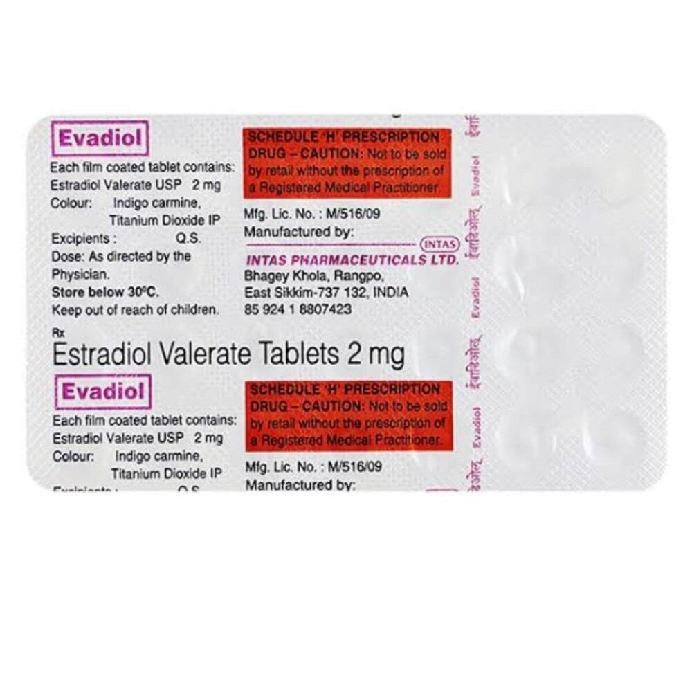 Evadiol Tab Intas - Physical Form: Tablets