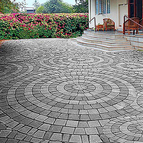 Circle Pattern In Stone, Shot Blasted & Plain Finish