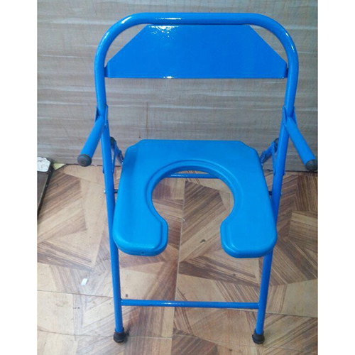 Folding Commode Chair With Fiber Sheet - Color: Blue