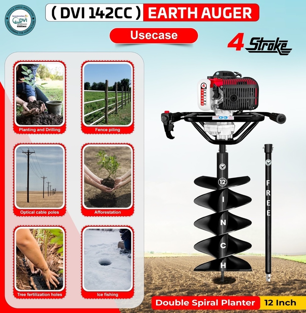 142cc Earth Auger Machine 4 Stroke