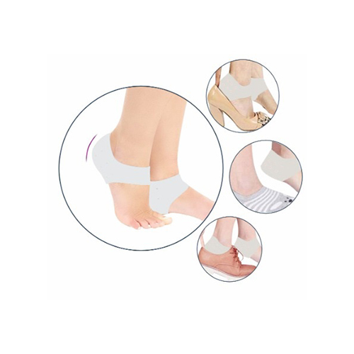 Gel Heel Care Socks - Color: White