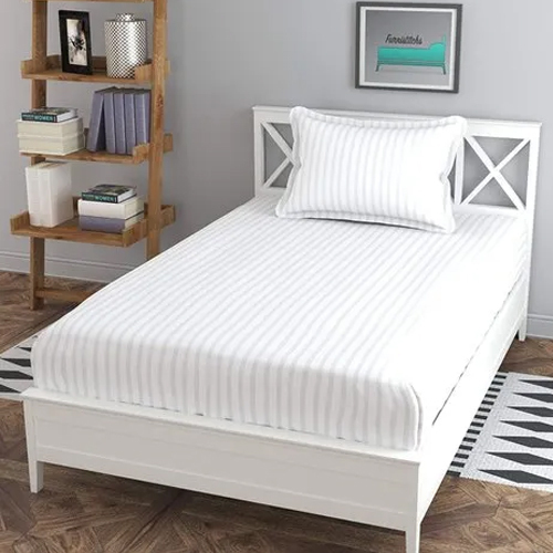 White Single Size Hotel Bedsheet